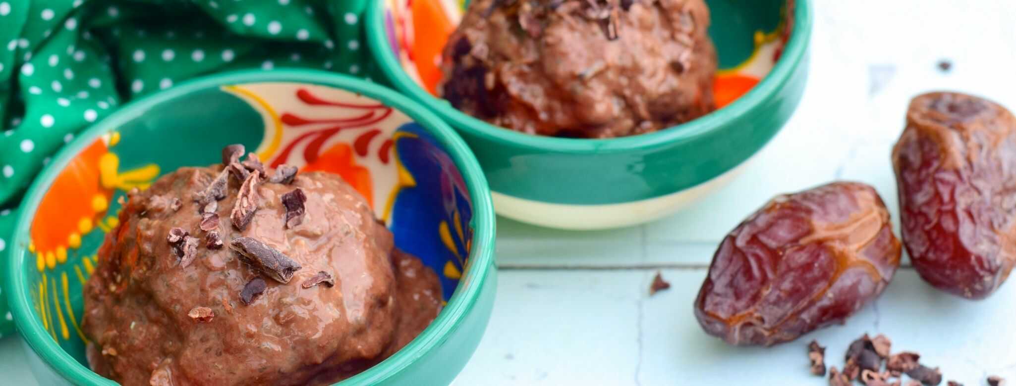 domácí zmrzlina z datlové pasty, datlová zmrzlina, recept z datlové pasty, recept na výrobu domácí zmrzliny