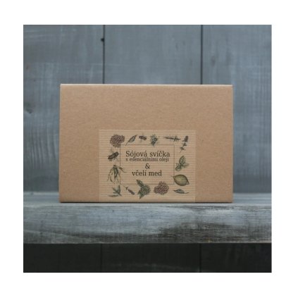 dárkový box med a svicka