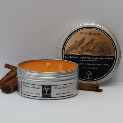 svíčka se skořící