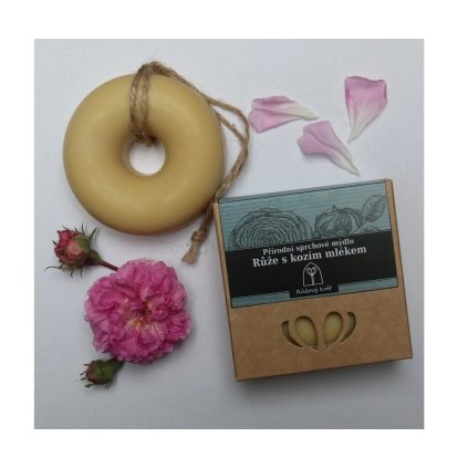růže s kozím mlékem mýdlo