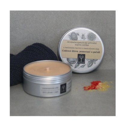 svíčka cedr pačuli
