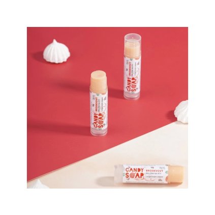 broskový balzám na rty candy soap