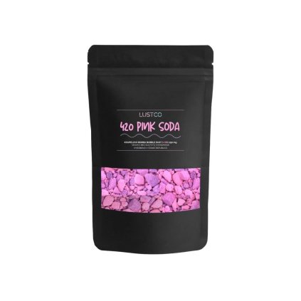 420 Pink soda koupelová bomba buble dust s CBD