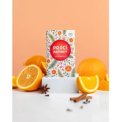 Prací papírky EcoHaus 5 praní vánoční pomeranč